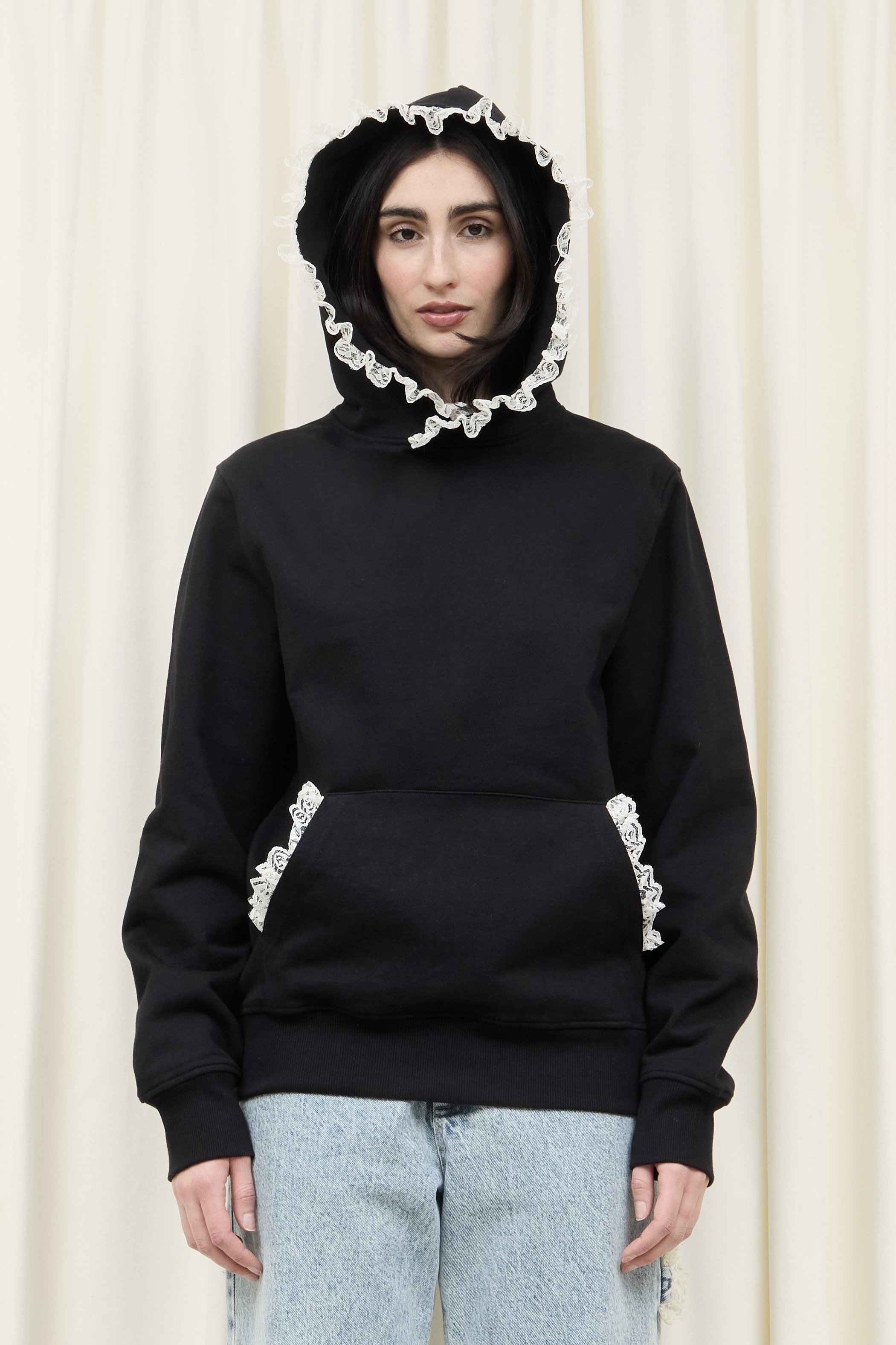 Becky Lace Trim Hoodie — Tanner Fletcher